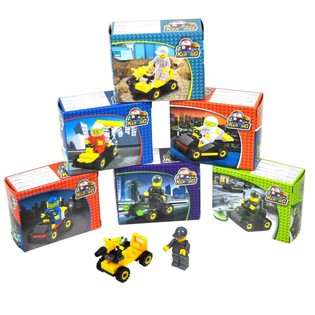 Mainan Balok Susun BRICKS Mobil-Mobilan (9 Pcs)