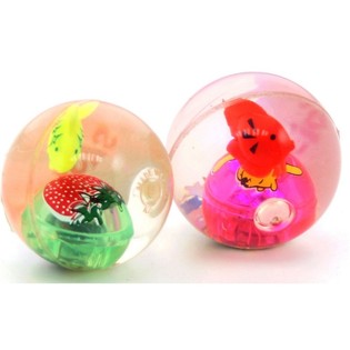 Bola Pantul Transparan dengan Figur Mini (36 pcs)