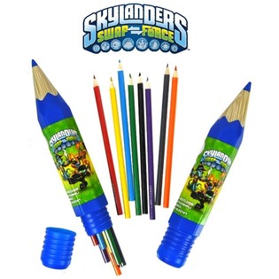 Pensil Warna Skylanders Set Isi 8 dalam Tabung Besar (6 pcs.)