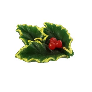 Lilin Natal - Model Daun Holly (5 pcs.)