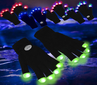 Sarung Tangan LED / Sarung Tangan Rave (12 pcs)
