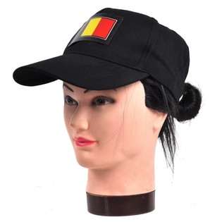 Topi LED Equalizer Bercahaya Sensor Suara - Bendera Belgia (12 pcs)