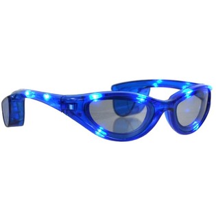 KACAMATA HITAM LED - WARNA: BIRU (12 pcs.)