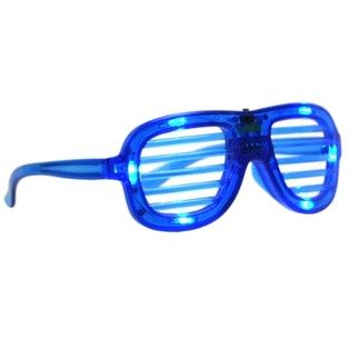 KACAMATA SHUTTER SHADES DENGAN LAMPU LED - BIRU (12 pcs)