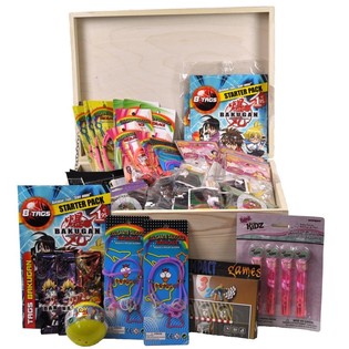 GRATIS - PETI HARTA KARUN KAYU DENGAN 150 PCS MAINAN CAMPUR (150 Pcs + Peti Gratis)