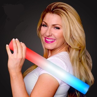 Stick LED Foam - Stick Pesta Multi Warna - Merah/Putih/Biru (24 pcs)
