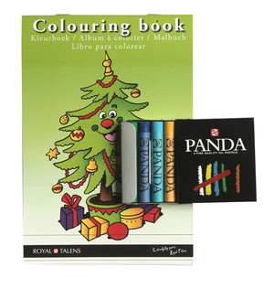 BUKU MEWARNAI NATAL ROYAL TALENS DENGAN KRAYON PASTEL (10 pcs)