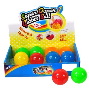 Bola Bekel / Membal Berwarna-warni Tanpa Lampu dalam Kemasan Display (12 pcs)