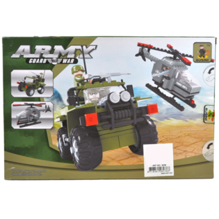 Balok Susun BRICKS Helikopter Militer & Jeep