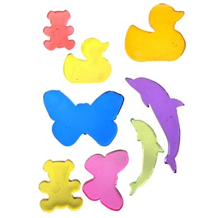 Stiker Gel Dekorasi Jelly Gems 22x12 cm (24 pcs)