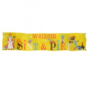 SPANDUK SELAMAT DATANG SINTERKLAAS & PIET XXL 300 X 60 CM (7 pcs)
