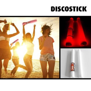 TONGKAT BUSA LED SATU WARNA - PARTY STICK - MERAH - 38.5 CM (19 pcs)