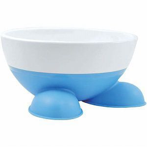 HEADCHEFS - Mangkuk Sarapan Anak dengan Kaki - Biru (1 pcs)
