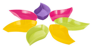 Zak! Designs Flora Set Mangkuk Saji Daun 7 Pcs (1 set)