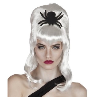 Wig - Rambut Putih dengan Laba-laba (1 pcs)
