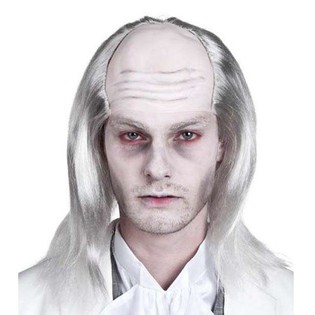Rambut Palsu Botak dengan Rambut Abu-abu (1 pcs)