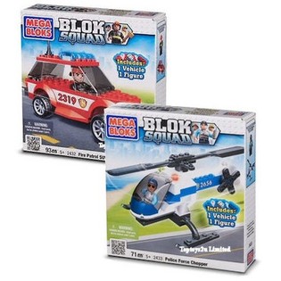MEGA BLOKS - SUV PATROLI PEMADAM KEBAKARAN & HELIKOPTER POLISI (2 pcs.)