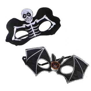 Masker Wajah Horor (Tengkorak atau Kelelawar) - 12 pcs