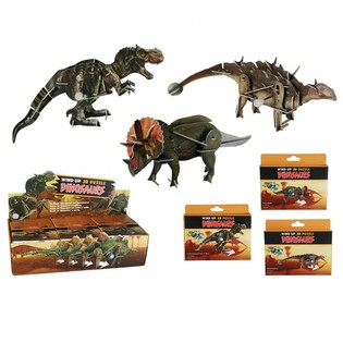 Puzzle 3D Dinosaurus Putar dalam Display (20 pcs)