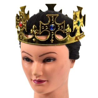 Mahkota Raja Warna Emas - Model Salib (12 pcs)