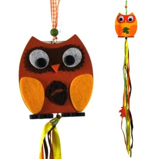 GANTUNGAN DEKORASI - MODEL: BURUNG HANTU KAYU (8 pcs)