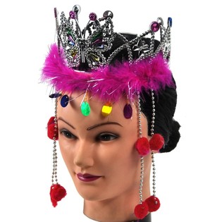 MAHKOTA PERAK DENGAN TEPI MEWAH DAN TALI (12 pcs)