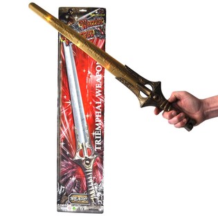 Pedang Mainan dengan Efek Cahaya & Suara di Kartu - 66 cm (4 pcs)