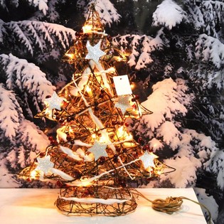 Pohon Natal Dekorasi Bercahaya Besar 50 cm (1 pc)