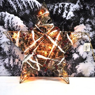 DEKORASI BINTANG NATAL BESAR BERCAHAYA 45 CM (2 pcs)