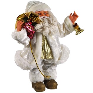 Dekorasi Santa Klaus Mewah Besar Putih 35 cm (2 pcs)