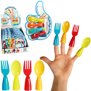 ALAT MAKAN JARI 4 BAGIAN PADA KARTU (24 pcs)