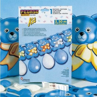 KARANGAN BUNGA BALON BESAR 2,3 METER - BIRU (5 buah)