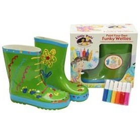 FUNKY WELLIES - WARNAI SEPATU BOTMU SENDIRI - HIJAU / UKURAN: 30
