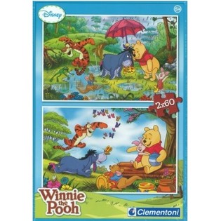 PUZZLE CLEMENTONI DISNEY WINNIE THE POOH 2 x 60 KEPING (Isi 6 Pcs)