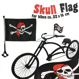 BENDERA BAJAK LAUT UNTUK SEPEDA 22 X 16 CM (24 pcs)