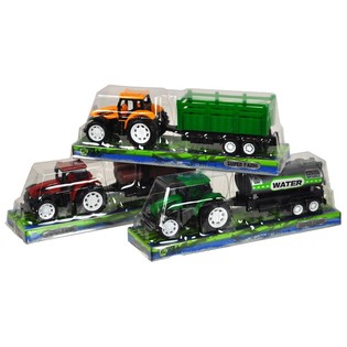 Mainan Traktor dengan Trailer Kemasan Blister 21 cm (6 pcs)