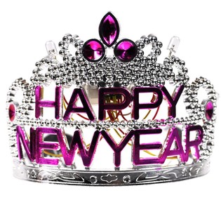 Mahkota HAPPY NEW YEAR dengan Lampu (10 pcs)