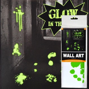 STIKER DINDING GLOW IN THE DARK - DEKORASI HOROR (6 pcs)