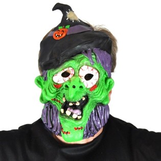 Topeng Penyihir Fleksibel (2 pcs) | Grosir Halloween & Karnaval