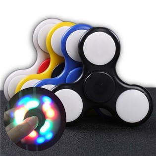 LED FIDGET SPINNERS DENGAN LAMPU ***RAGE 2017*** (17 titik lampu)