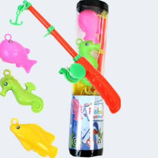 Mainan Pancing Ikan dengan Joran Teleskopik (12 pcs)