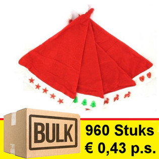 *** PENAWARAN BULK *** PAKET CAMPURAN TOPI NATAL MENYALA LED (960 pcs)