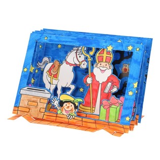 Set Kerajinan Tangan Jendela 3D Sinterklaas (12 pcs)