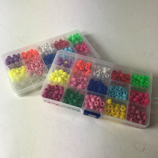 Set Manik-manik dalam Kotak Penyimpanan - Campuran Warna (12 pcs)
