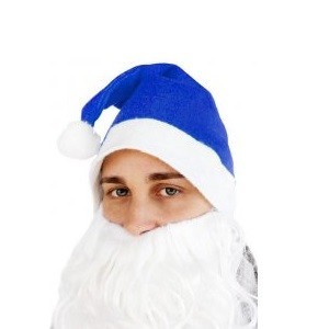 Topi Natal Biru Standar (12 pcs)