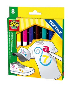 SES Spidol Kain Maxi (Isi 8 Warna)