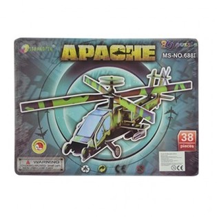 Teka-teki 3D Besar &ndash; Helikopter Apache (3 pcs)