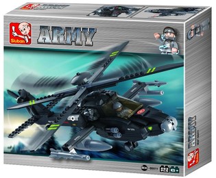 Helikopter Tempur Sluban Apache M38-B0511 (1 pc)