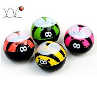 Bola Pantul Motif Lebah - &Oslash; 3 cm (48 pcs)