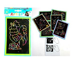 KERTAS MEWARNAI GORES AJAIB (48 pcs)